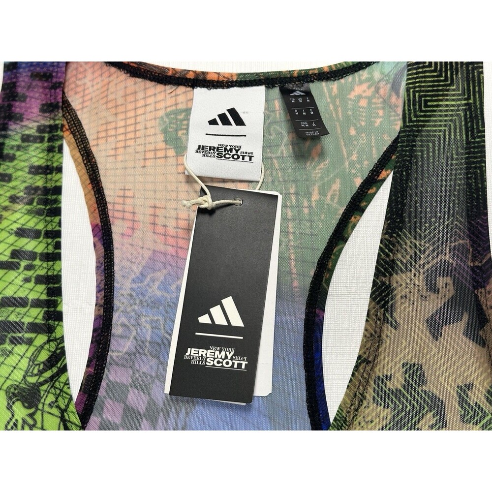 NWT Men's Adidas x Jeremy Scott Allover Print Tank Top Size Medium JL7624 - Picture 4 of 14